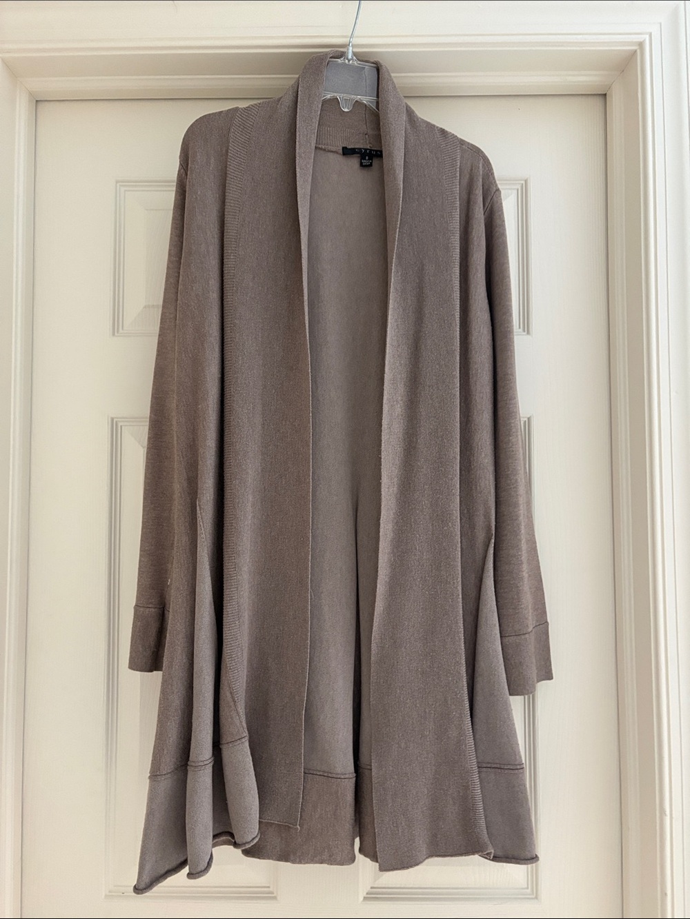 Cyrus Taupe Open-Front Women's Cardigan